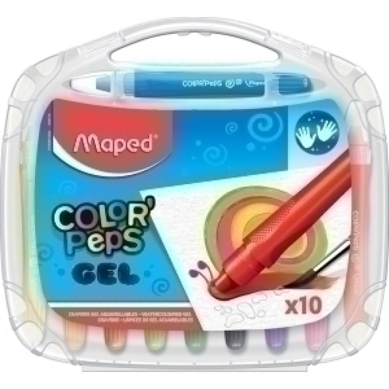 ceras-maped-gel-color-peps-acuarelables-estuche-de-10