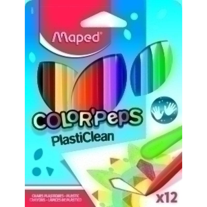 ceras-maped-plasticlean-color-peps-estuche-de-12