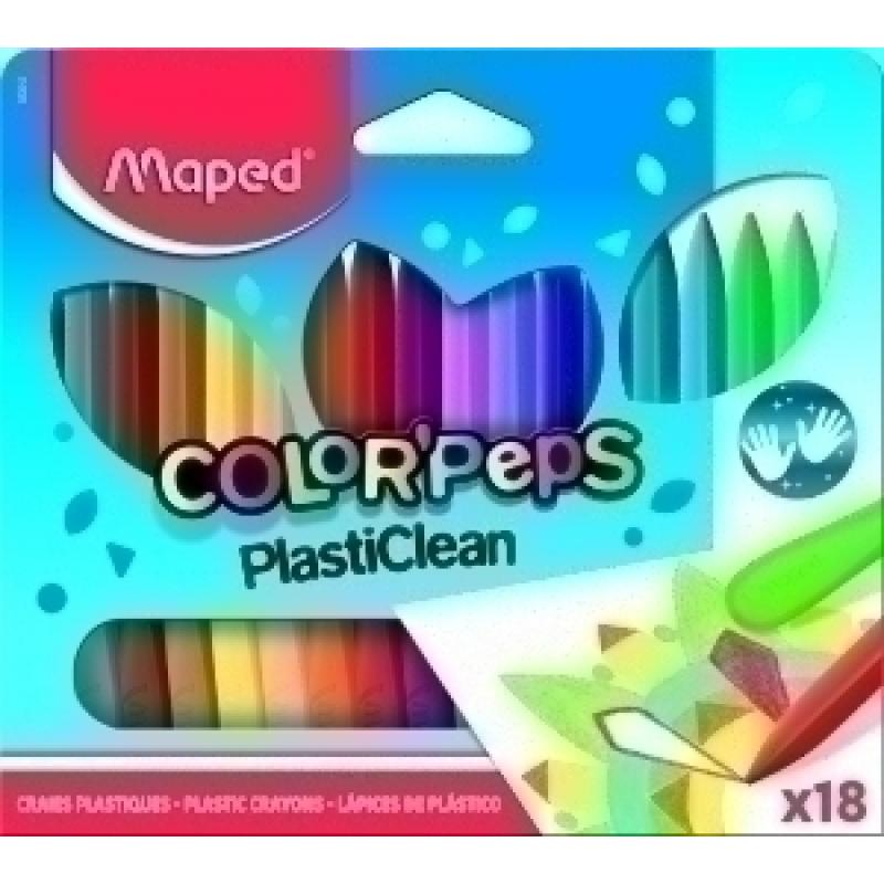 ceras-maped-plasticlean-color-peps-estuche-de-18