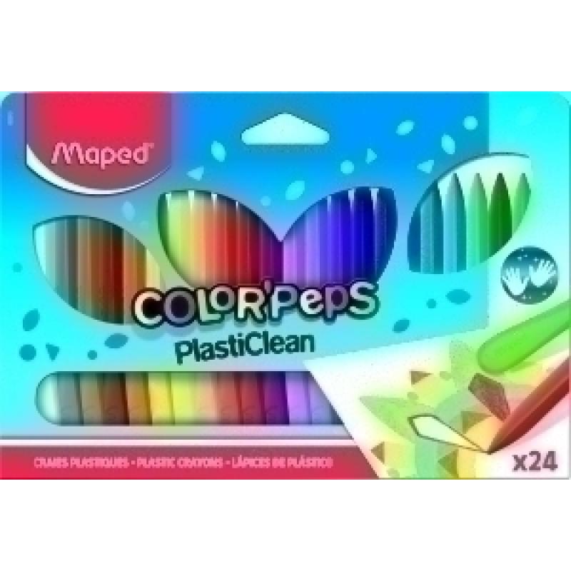 ceras-maped-plasticlean-color-peps-estuche-de-24