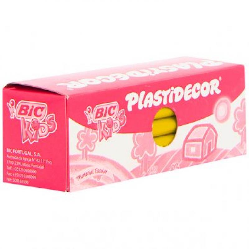Ceras Plásticas Bic Plastidecor Kids Amarillo /25 ud.