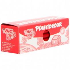 Ceras Plásticas Bic Plastidecor Kids  caja 25 ud. Rojo