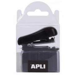 APLI C.Grapadora Negra+Grapa Nº10 2000U Negro