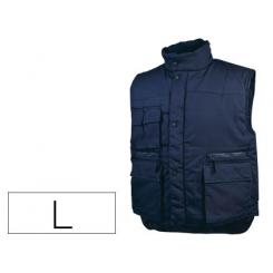 Chaleco DELTAPLUS Multibolsillos con Cremallera Cintura Elastica Color Azul Naranja Talla L