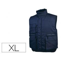 Chaleco DELTAPLUS Multibolsillos con Cremallera Cintura Elastica Color Azul Naranja Talla Xl