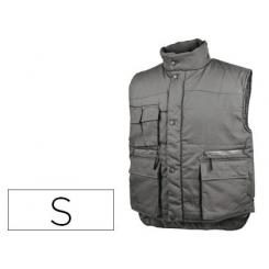 Chaleco DELTAPLUS Multibolsillos con Cremallera Cintura Elastica Protege Riñones gris Verde Talla S