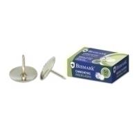 BISMARK Chinchetas niqueladas, caja 50 uds.