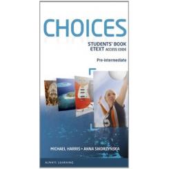 CHOICES PRE-INTERMEDIATE ETEXT STUDENTS BOOK ACCESS CARD LONGMAN