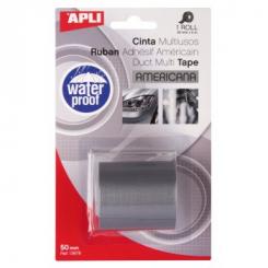 APLI Cinta adhesiva Americana Gris 50mm X 5M