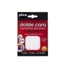Cinta Adhesiva Doble Cara Plico Piezas Precortadas 30X34 Ultra Tack