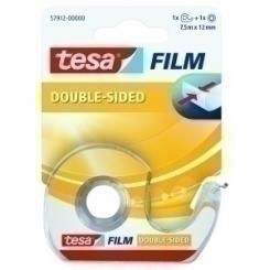 Cinta Adhesiva Doble Cara Tesa  Rollo  7,5X12 Transparente Con Mini Portarrollos