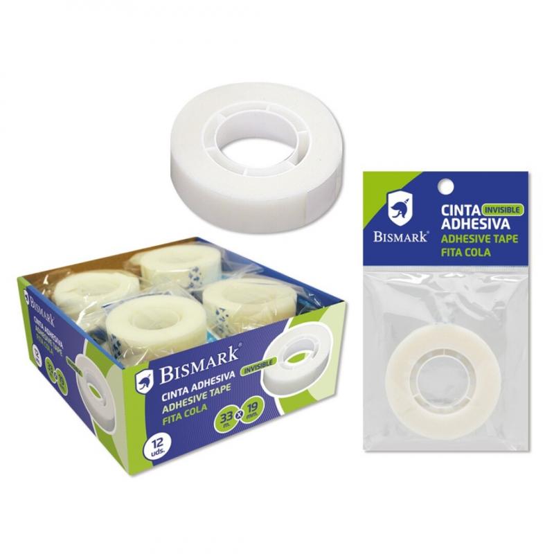 Cinta Adhesiva Invisible Bismark 19Mmx33M