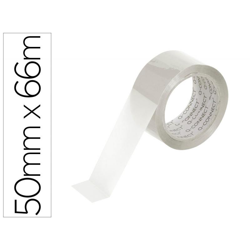 cinta-adhesiva-q-connect-polipropileno-transparente-66-mt-x-50-mm-para-embalaje-bajo-ruido