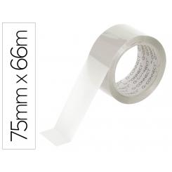 Precinto cinta adhesiva Q-CONNECT polipropileno transparente 66 mt x 75 mm para embalaje