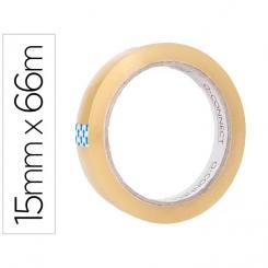 Cinta adhesiva Q-CONNECT transparente 66 mt x 15 mm