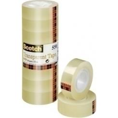 Cinta Adhesiva Scotch 550 Transparente Rollo 66X12