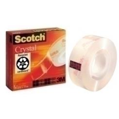 Cinta Adhesiva Scotch Crystal Ultratransparente Rollo 10X12 Con Mini Portarrollos