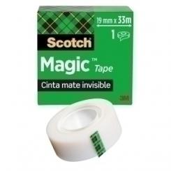 Cinta Adhesiva Scotch Magic Invisible Rollo 33X19