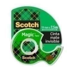 Cinta Adhesiva Scotch Magic Invisible Rollo  7,5X19 Con Mini Portarrollos