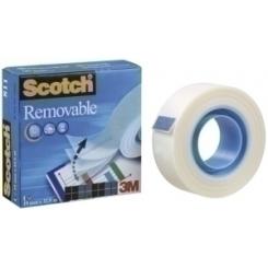 Cinta Adhesiva Scotch Magic Quita Y Pon Invisible Removible Rollo 32,9X19