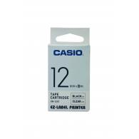 Cinta De Rotular Casio 8M 12Mm Negro Sobre Transparente (Xr-12X1)