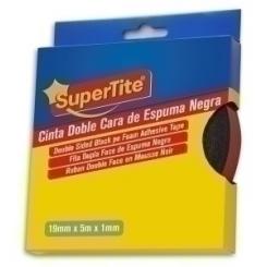 Cinta Doble Cara Supertite Rollo 5M X 19Mm Negra