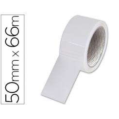 Precinto cinta adhesiva Q-CONNECT polipropileno blanca 66 mt x 50 mm para embalaje
