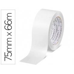 Precinto cinta adhesiva Q-CONNECT polipropileno blanca 66 mt x 75 mm para embalaje