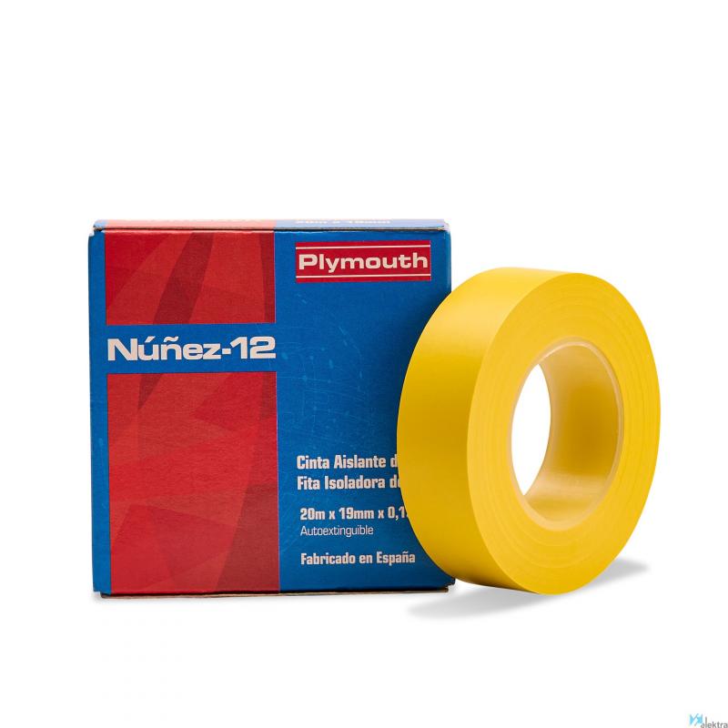 Cinta Pvc Aislante Nuñez AMARILLO 19Mmx20M