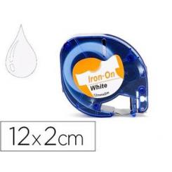 Cinta Q-CONNECT 12mm x 2mt negro-blanco para ropa para maquina letratag