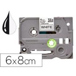 Cinta Q-CONNECT tze-211 blanco-negro 6mm longitud 8 mt