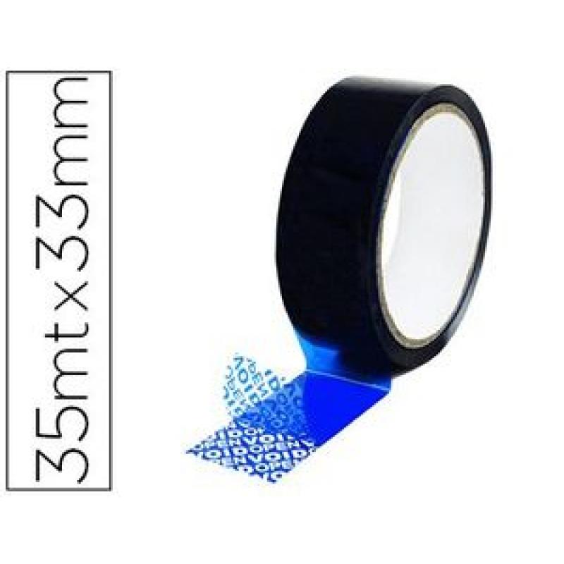 cinta-seguridad-q-connect-precinto-postal-azul-35-mt-x-33-mm