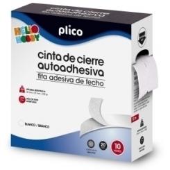 Cinta Velcro Plico Cremallera Textil Autoadhesiva 10 M. Blanco