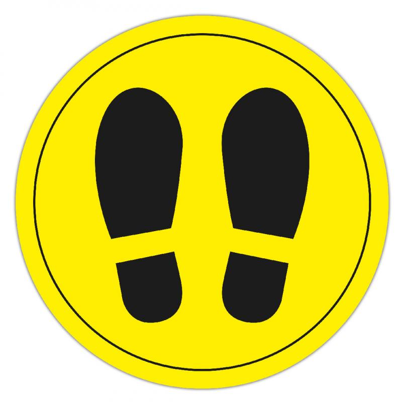 circulo-apli-adh-pies-amarillo-diam-30cm
