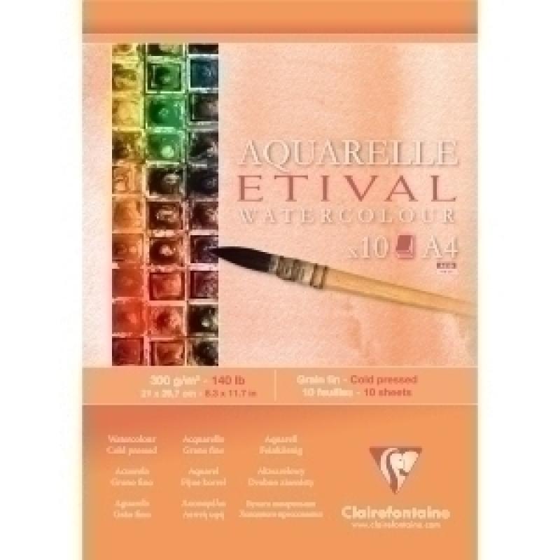 clairefontaine-block-de-dibujo-clairefontaine-encolado-etival-acuarela-blanco-grano-fino-a4-300g-10h
