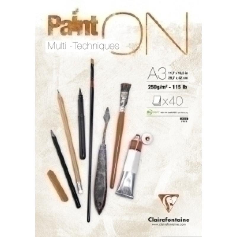 clairefontaine-block-de-dibujo-clairefontaine-paint-on-multitecnicas-a3-250g-40h