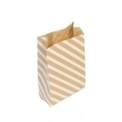 CLAIREFONTAINE Bolsa Papel Kraft  11X21 Rayas Bl.P/50