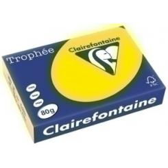 Clairefontaine Papel De Color A4 Clairefontaine Trophee 80G 500H Fluo Amarillo