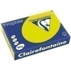 Clairefontaine Papel De Color A4 Clairefontaine Trophee 80G 500H Fluo Verde