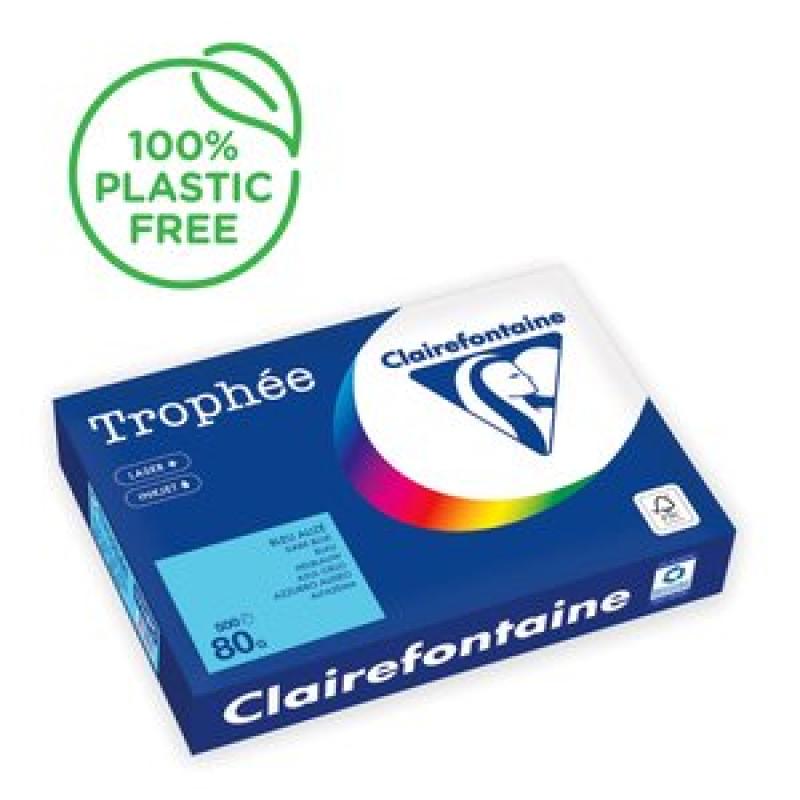 Clairefontaine Papel De Color A4 Clairefontaine Trophee 80G 500H Pastel Azul Cielo