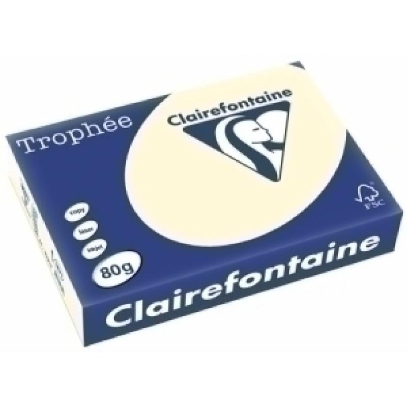 clairefontaine-papel-de-color-a4-clairefontaine-trophee-80g-500h-pastel-marfil