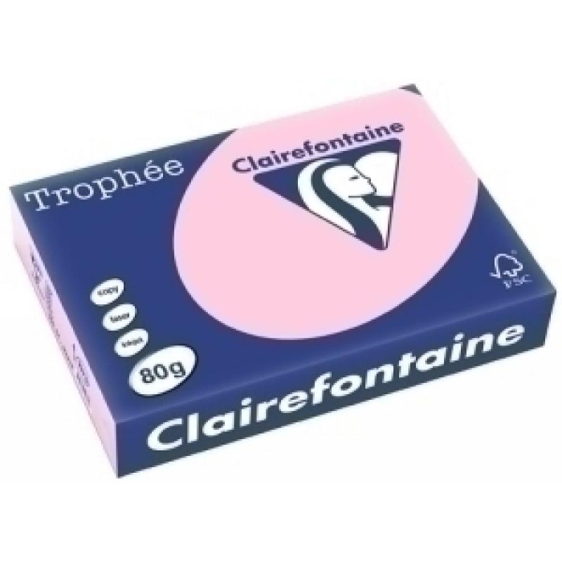 clairefontaine-papel-de-color-a4-clairefontaine-trophee-80g-500h-pastel-rosa