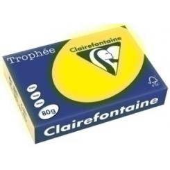 Clairefontaine Papel De Color A4 Clairefontaine Trophee 80G 500H Vivo Amarillo Sol