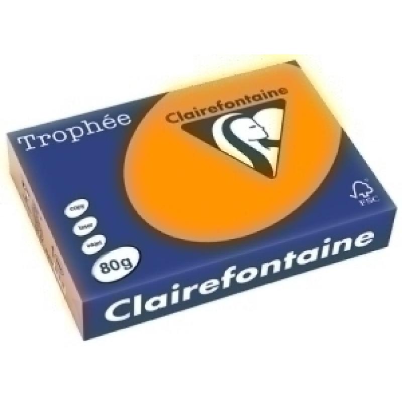 clairefontaine-papel-de-color-a4-clairefontaine-trophee-80g-500h-vivo-naranja