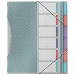 Clasificador ESSELTE ColourBreeze PP. Con 6 separadores con índice, multicolor