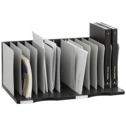 Clasificador vertical Archivodoc Archivo 2000 14 separadores A3 A4 folio y carpetas colgantes 360x600x255 mm gris-negro