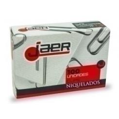 Clip Jaer Nº2 (32 Mm.) Labiado Niquelado Caja De 100