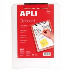 APLI Clipboard Transparente A4 Plastico