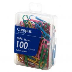 Clips Colores Campus 28  mm / 100 Uds
