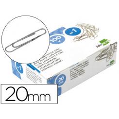 Clips LIDERPAPEL nº1 labiados 20 mm caja de 100 unidades
